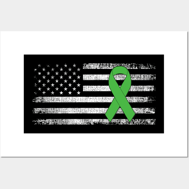 Lymphoma Cancer Awareness Classic American Flag Wall Art by Gendon Design